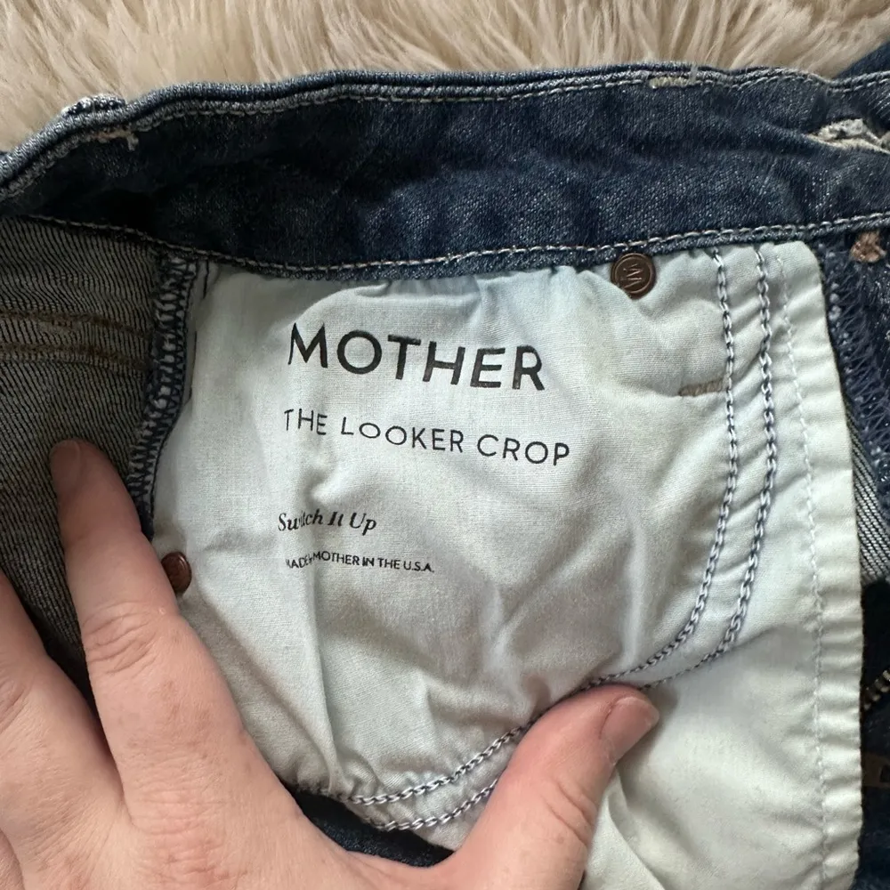 Mother Denim The Looker Crop Jeans in Switch it Up Medium Wash Skinny Size 26 Blue - Image 10