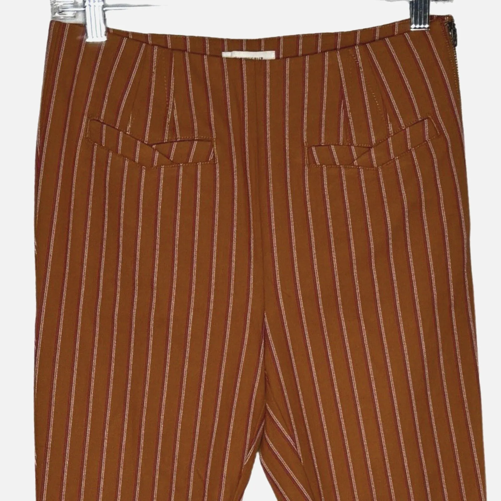 Anthropologie‎ Pants Womens 2 Burnt Orange Pink The Essential Slim Trouser Pants - Image 6