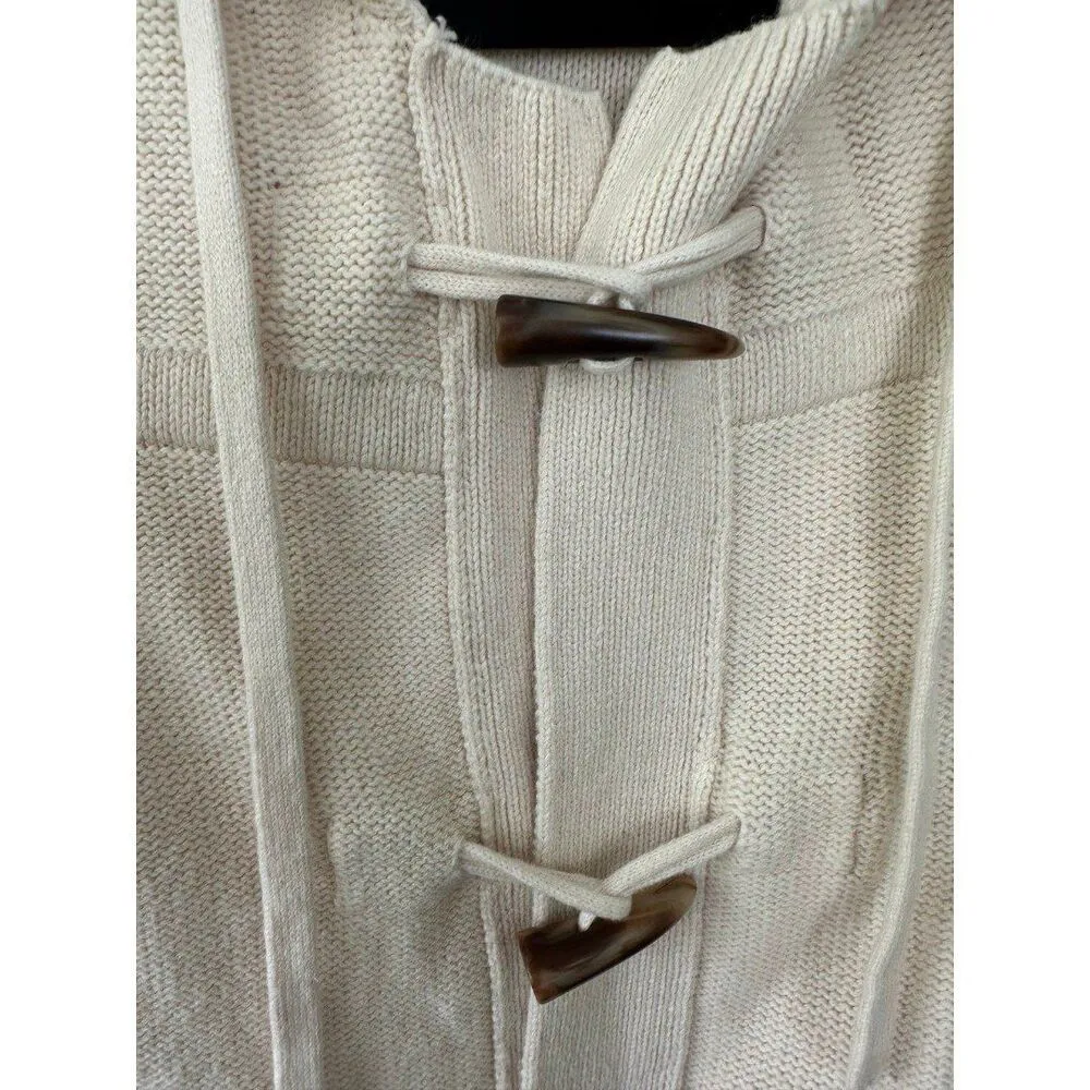 Banana Republic Factory Wool Blend Toggle Closure Hooded Hoodie Cardigan XS - Image 3