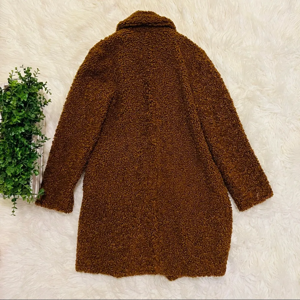 Gianni Bini Teddy Coat XS Cognac/Camel - Image 4
