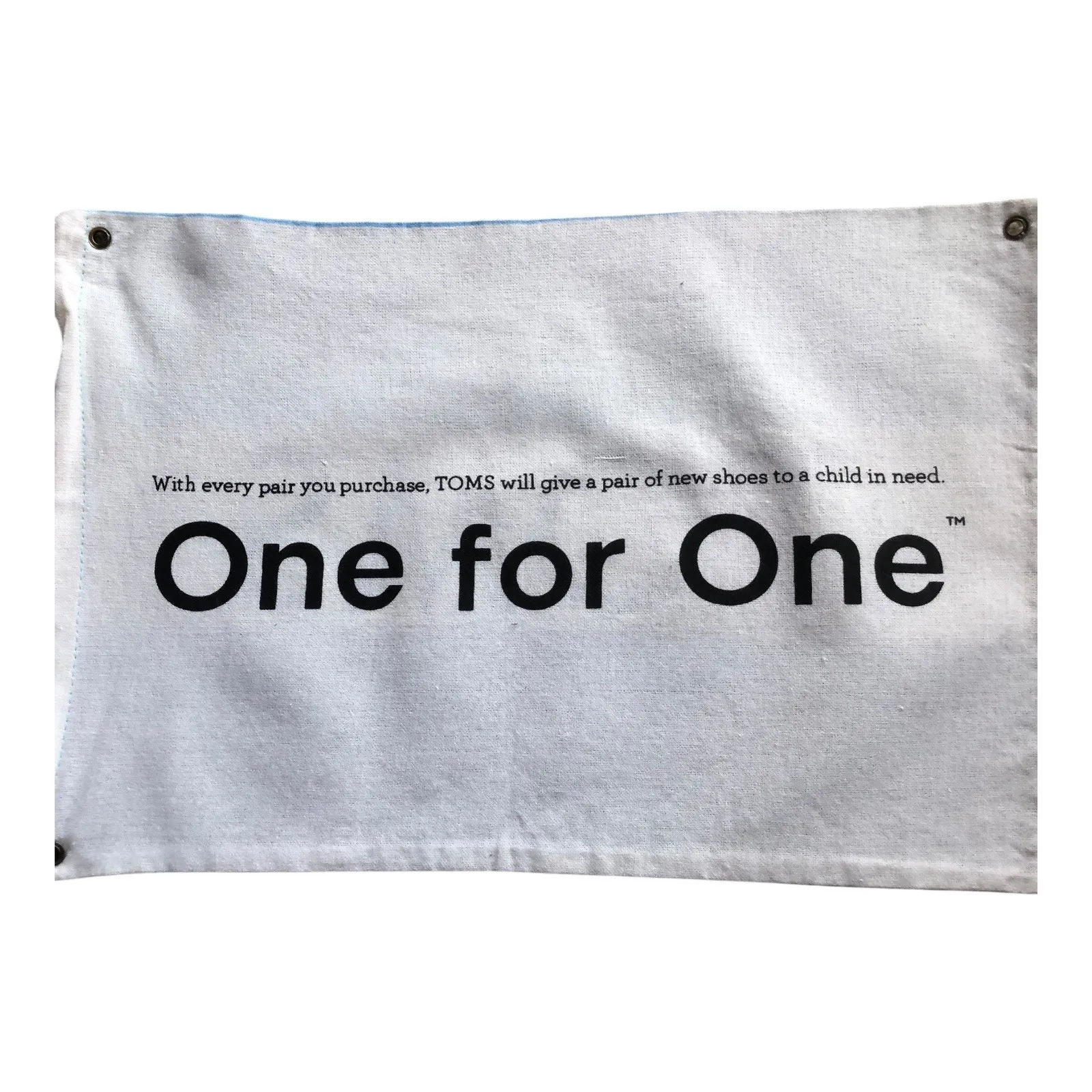 TOMS Drawstring Dust Bag Purse Handbag Shoes Storage Cover 9"x 14" Preowned - Image 4