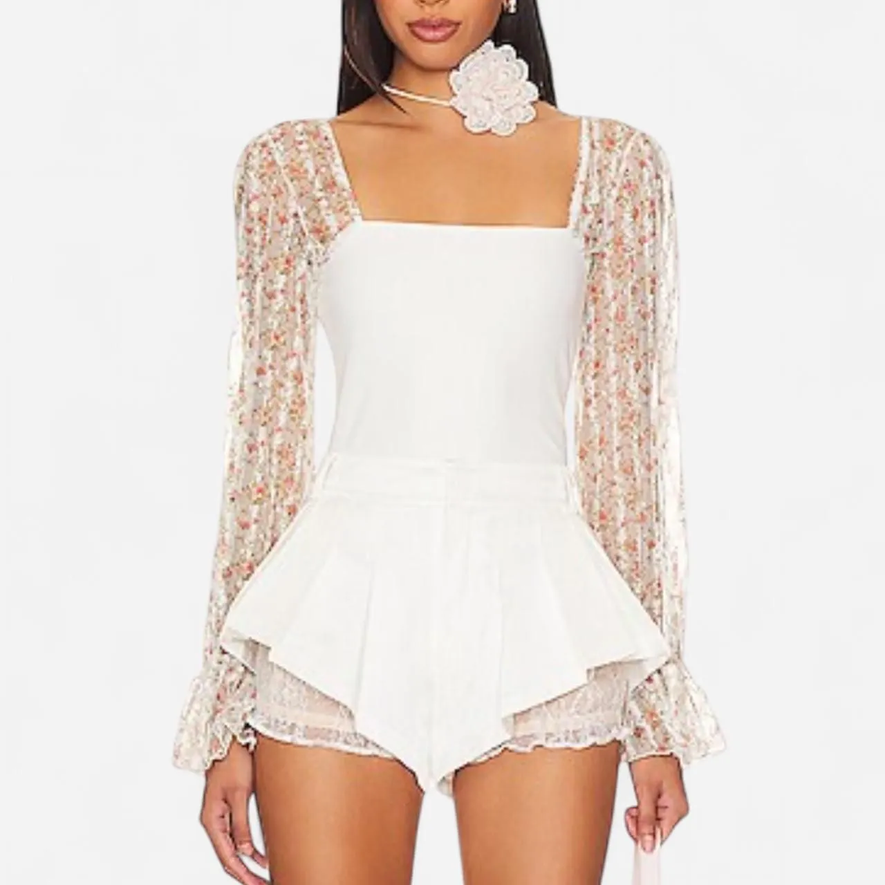 Free People Gimme Butterflies Sheer Bell Sleeve Top – Fairycore Boho (M) - Image 2
