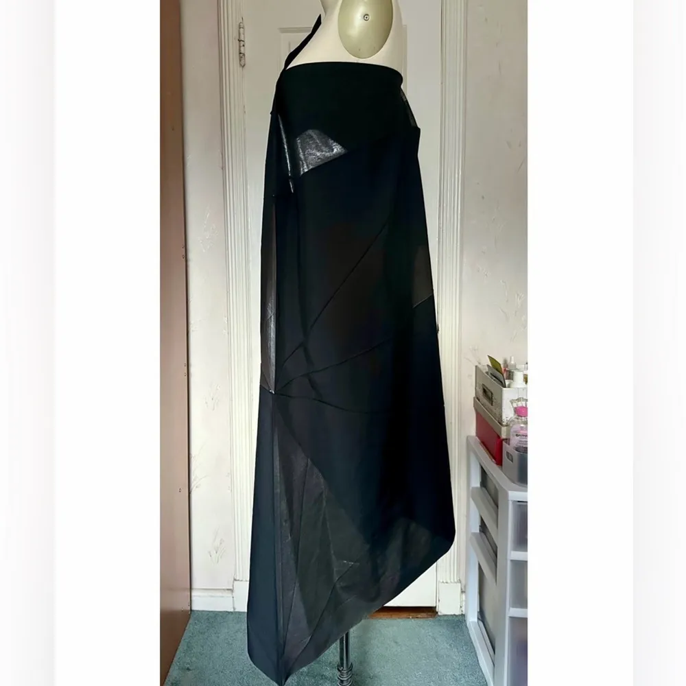 132 5. Foil Printed Origami Dress - Image 7