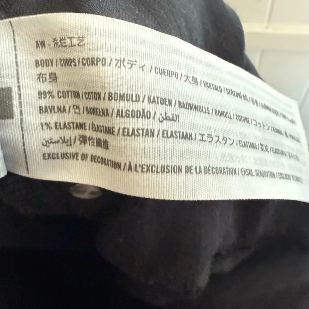 Abercrombie & Fitch Womens Jean 30 10 Short Ankle Straight Ultra High Rise Black - Image 6