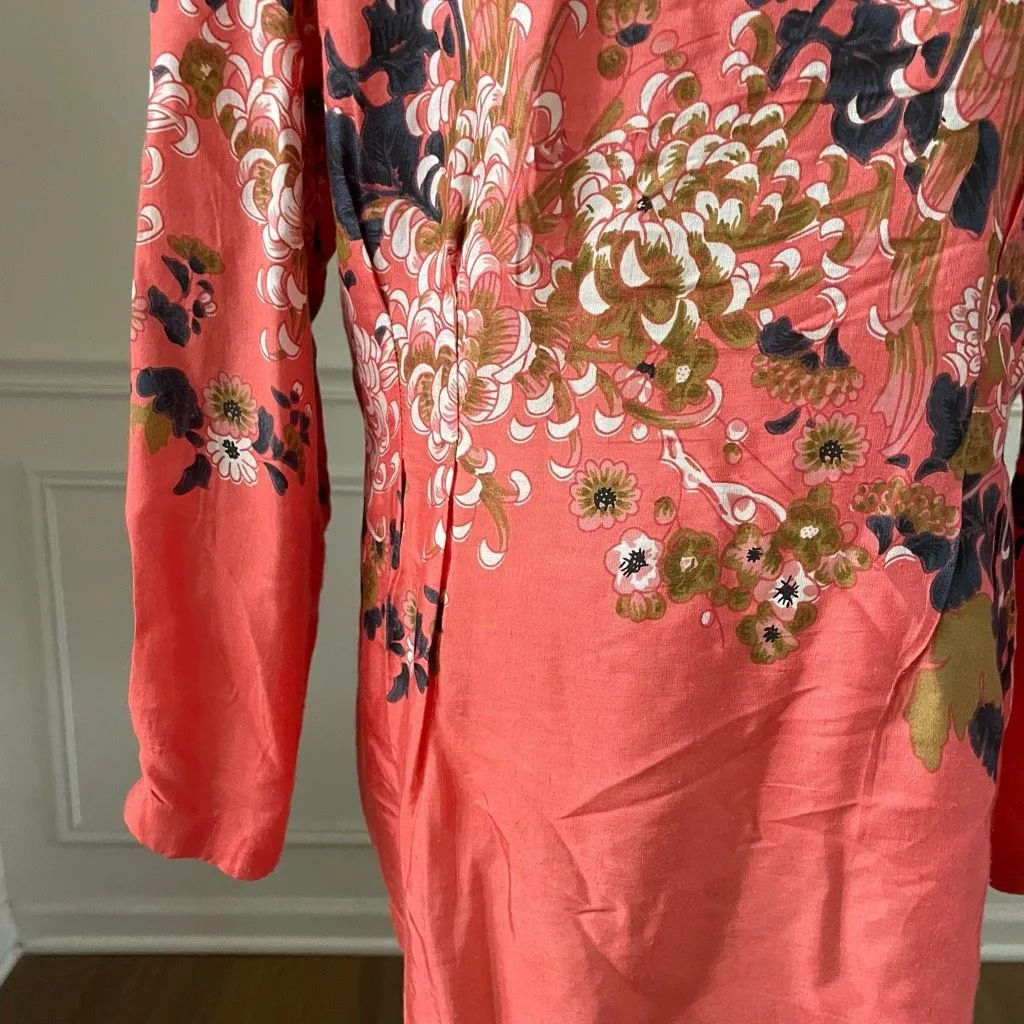 Masai Copenhagen Neiman Marcus Dafna Coral Blush Floral Top $130 M Orange Size M - Image 8