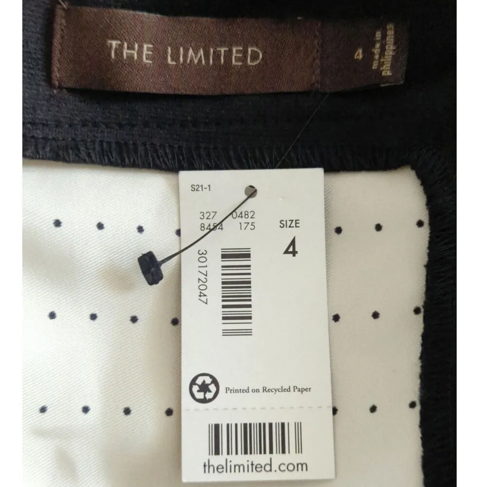 The Limited Black White Polka Dot Sheath Midi Dress Women Sz. 4 NWT Pin-up Retro - Image 8