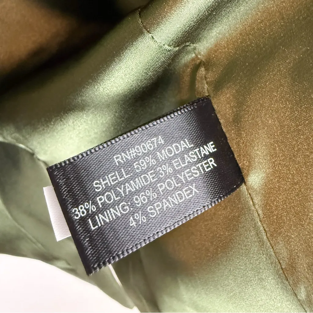 Boston Proper Modern Double Breasted Blazer Military‎ Green Size 2 - Image 11