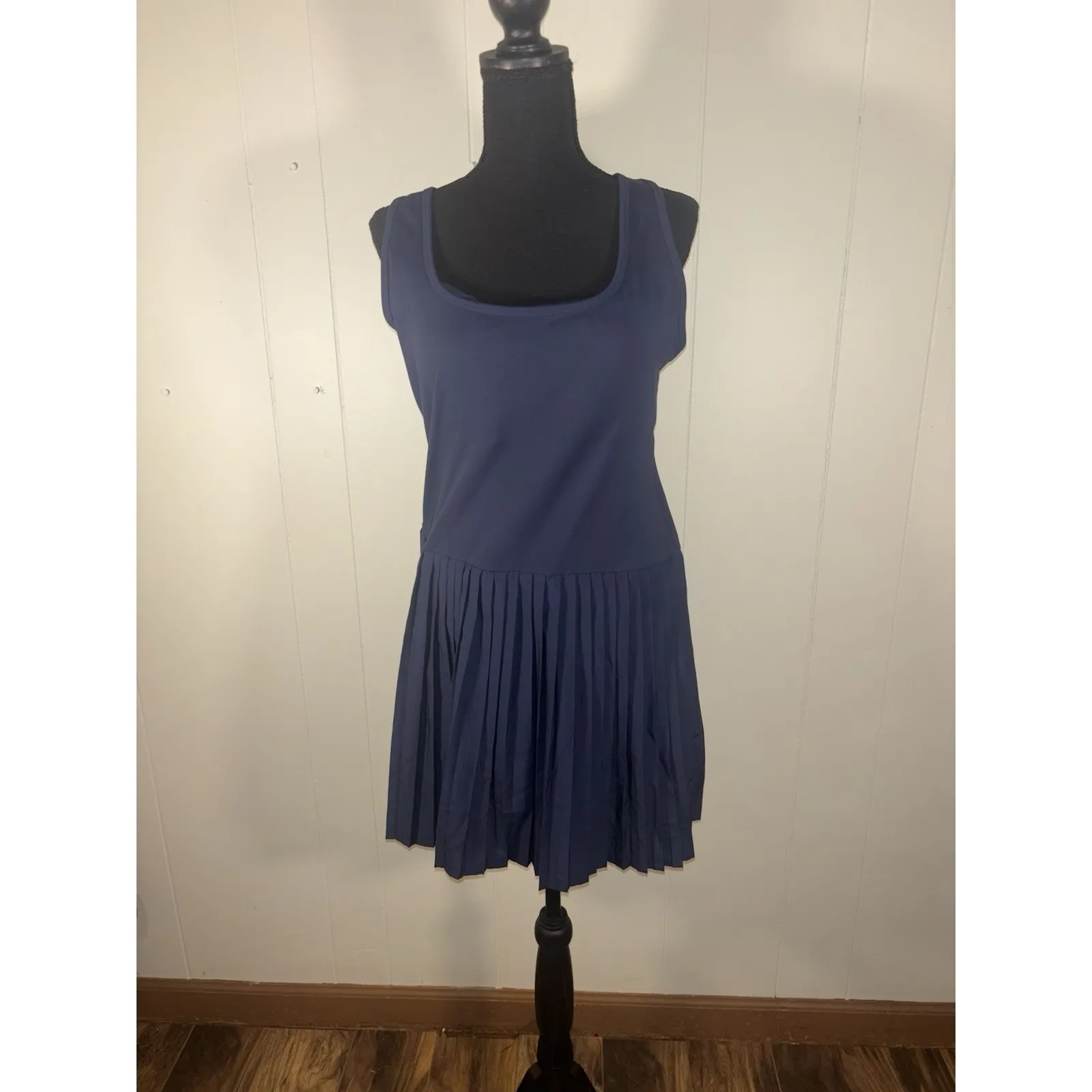 NWT‎ Fabletics Women's XL Blue Boost Performance Dress Strappy PLEATED Skirt - Image 2