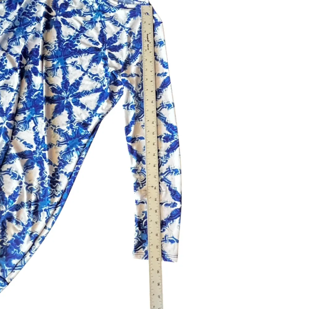 MICHAEL Michael Kors gorgeous dress white & blue women’s size Petite/Medium - Image 8