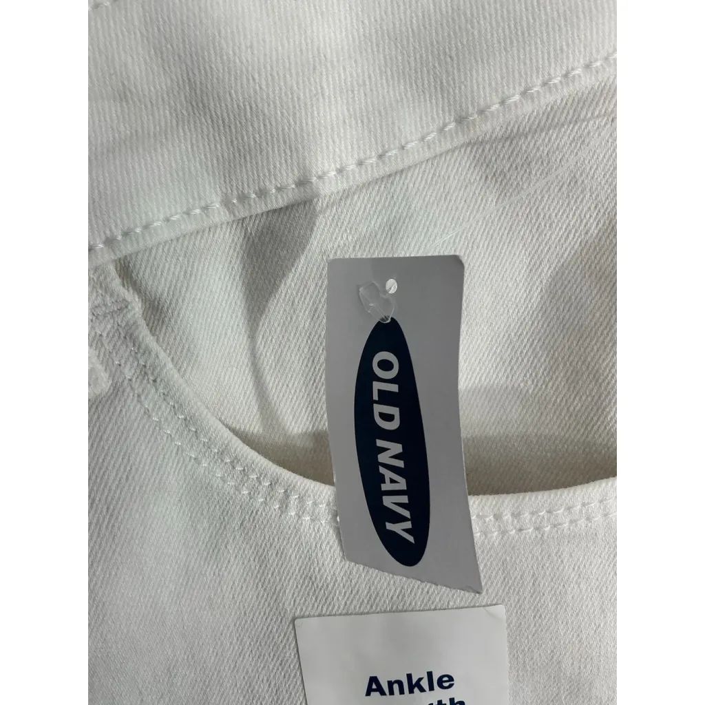 Womans Old Navy Super Skinny Ankle Midrise White Jeans Size 16 NWT - Image 5