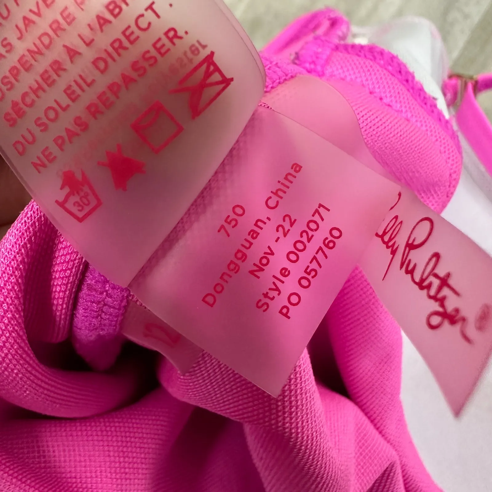 Lilly Pulitzer Flamenco Plumeria Pink Bandeau One Piece Swimsuit size 12 - Image 6