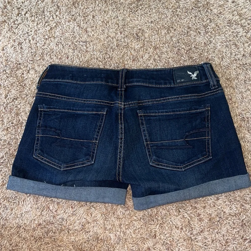 American Eagle  Dark Wash Jean Shorts - Image 2
