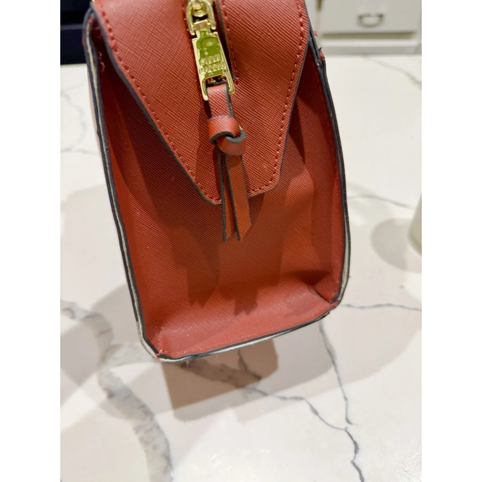 Steve Madden Small Faux Leather Breese Crossbody, Top Handles, Purse Handbag - Image 9