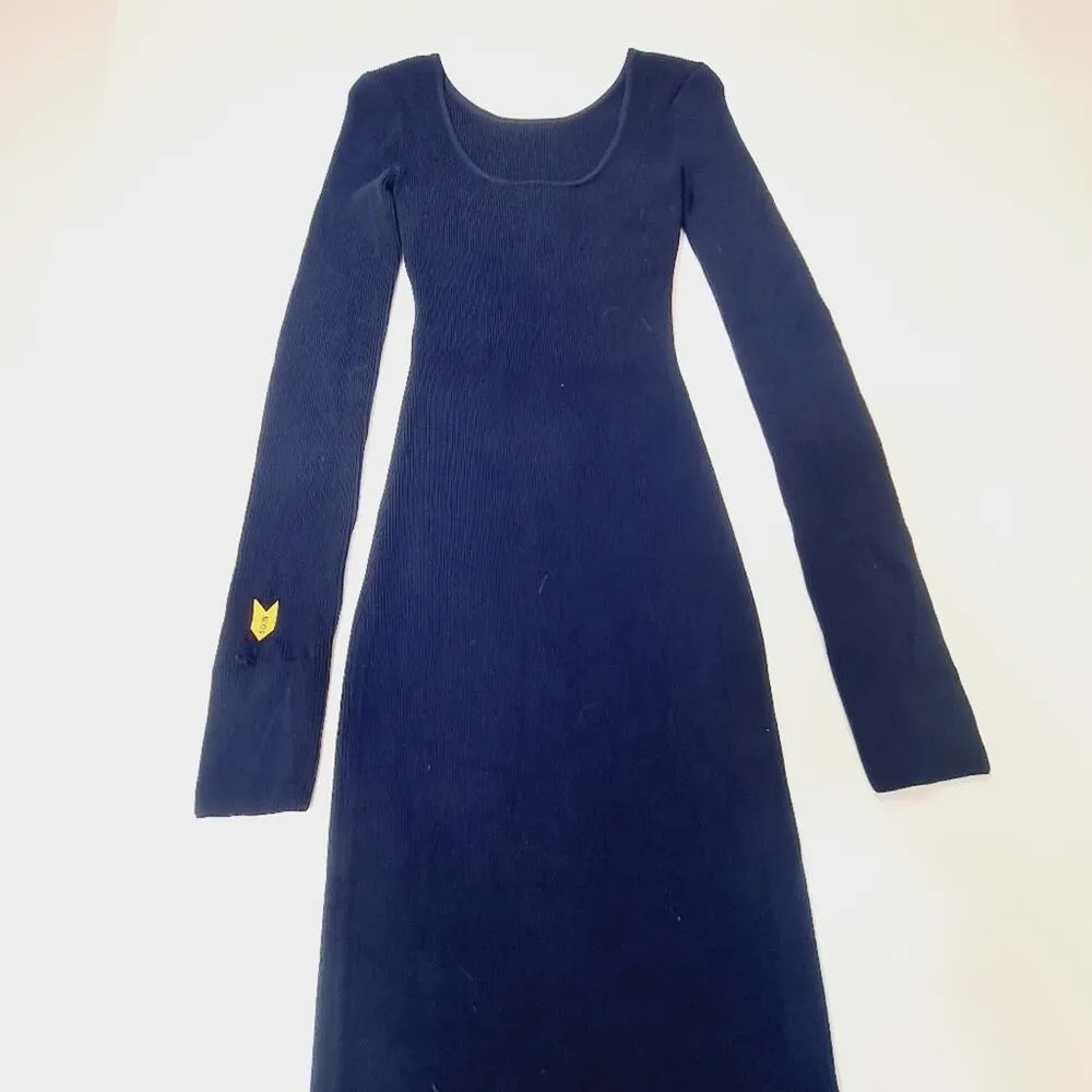 GRLFRND Tandy Layered Maxi Dress in Navy Small - Image 5