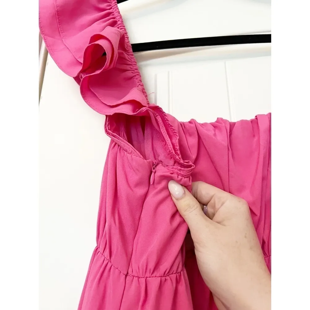 Endless Rose Tiered Mini Dress Fuchsia - Image 6