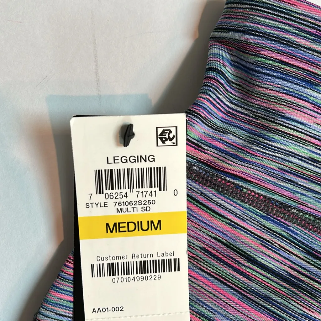 Ideology athletic pink and multi colored space dye cropped leggings Size Medium - Image 7