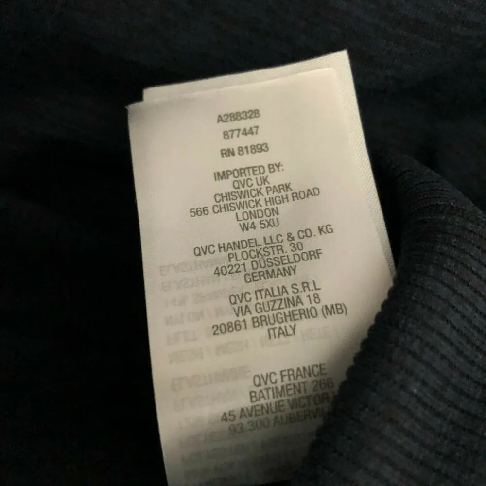 H by Halston Regular Space Dye Knit Leggings with Mesh Panels Navy Blue Size XS - Image 6