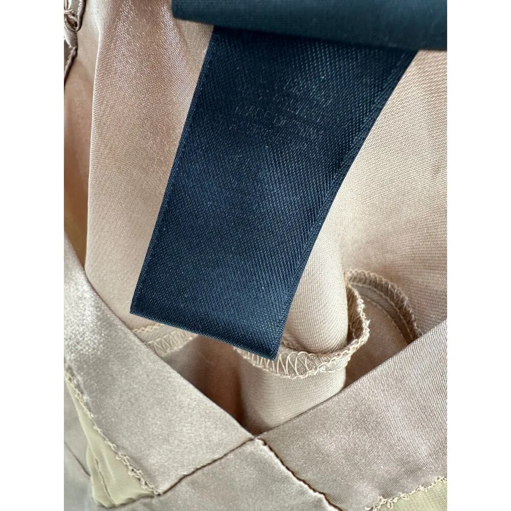 Secret Treasures Babydoll Tank Top Women Brown Satin Y2K 90s Bratz Sexy Large - Image 7