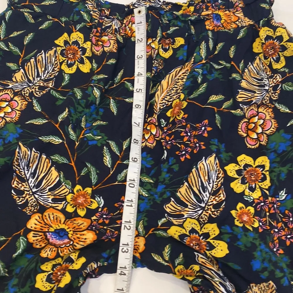 Miss Selfie Wide Leg Floral Casual Boho Stretchy Pants Rayon EUC Sz XL Rayon - Image 10