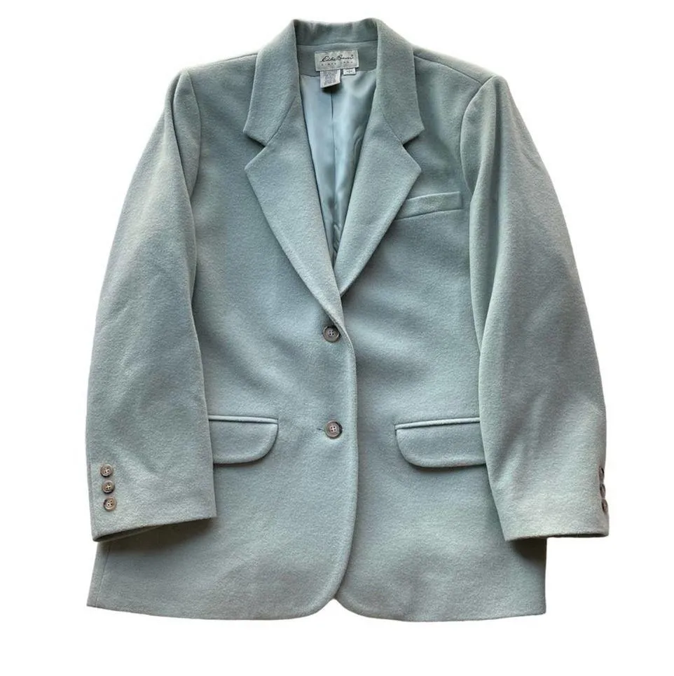 Eddie Bauer Wool Suit Blazer Jacket Sage Green Size Large NWT Office Workwear - Image 8