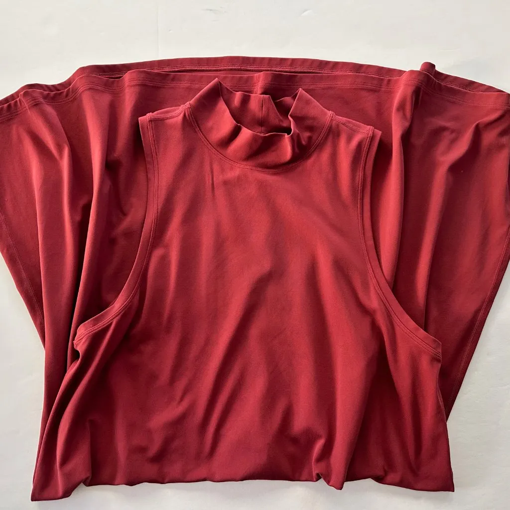 Lululemon All Aligned A-line Dress Chianti Red Nulu Size 12 Swing Loose $118 - Image 3