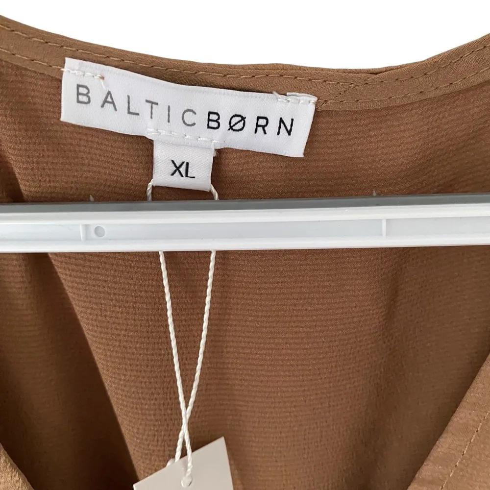 Baltic Born Sicily Brown Satin Maxi Dress NWTs size XL - Image 9