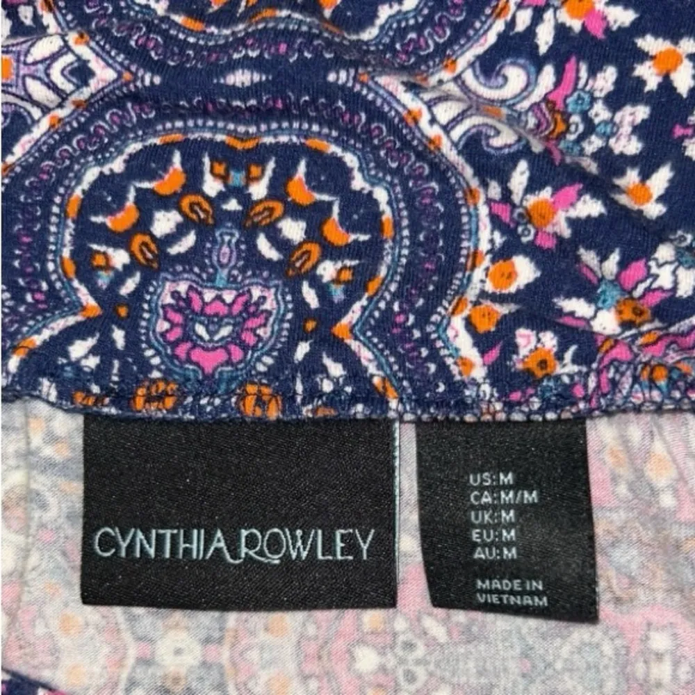 Cynthia Rowley Women’s Long Paisley Maxi Skirt Size Medium Pink/Blue Patterned - Image 8