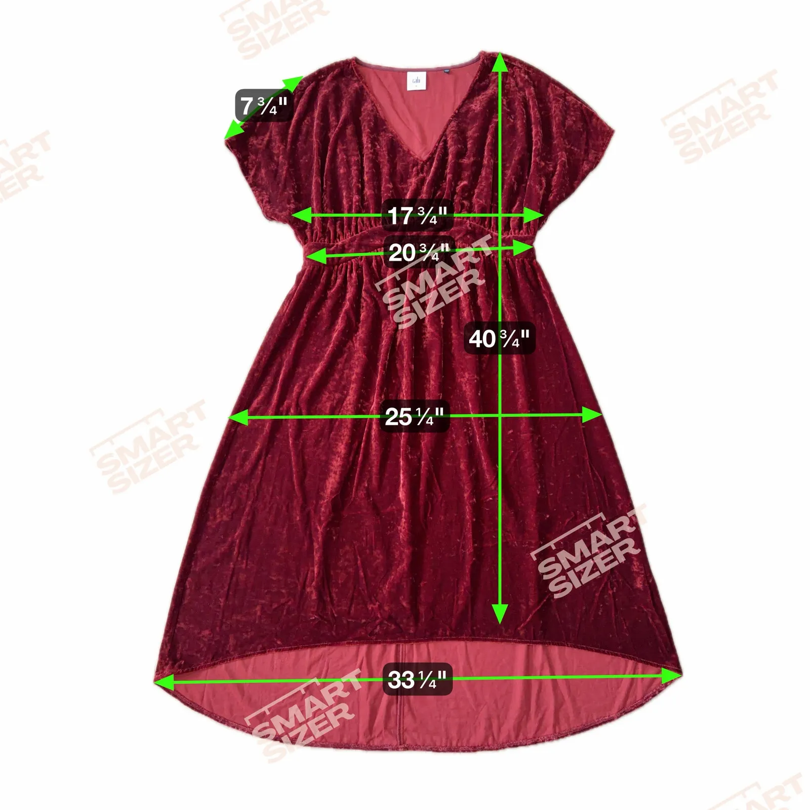 Cabi Grace Tribute Dress M #3696 Brick Red Velvet Short Sleeves Flowy High low - Image 9