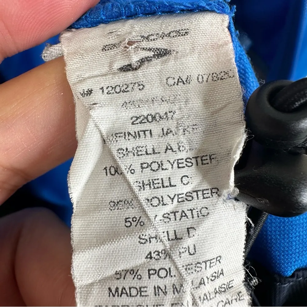 Brooks Infiniti Jacket Womens Small Blue Windbreaker Full Zip Running Outdoors - Image 9