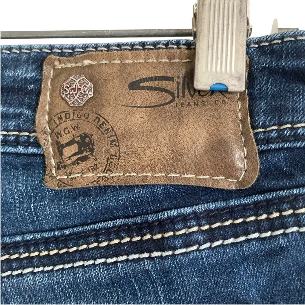 Silver Jeans Co Suki High Super Skinny Mid Wash Tailored Stretchy Jeans Size 26 - Image 12