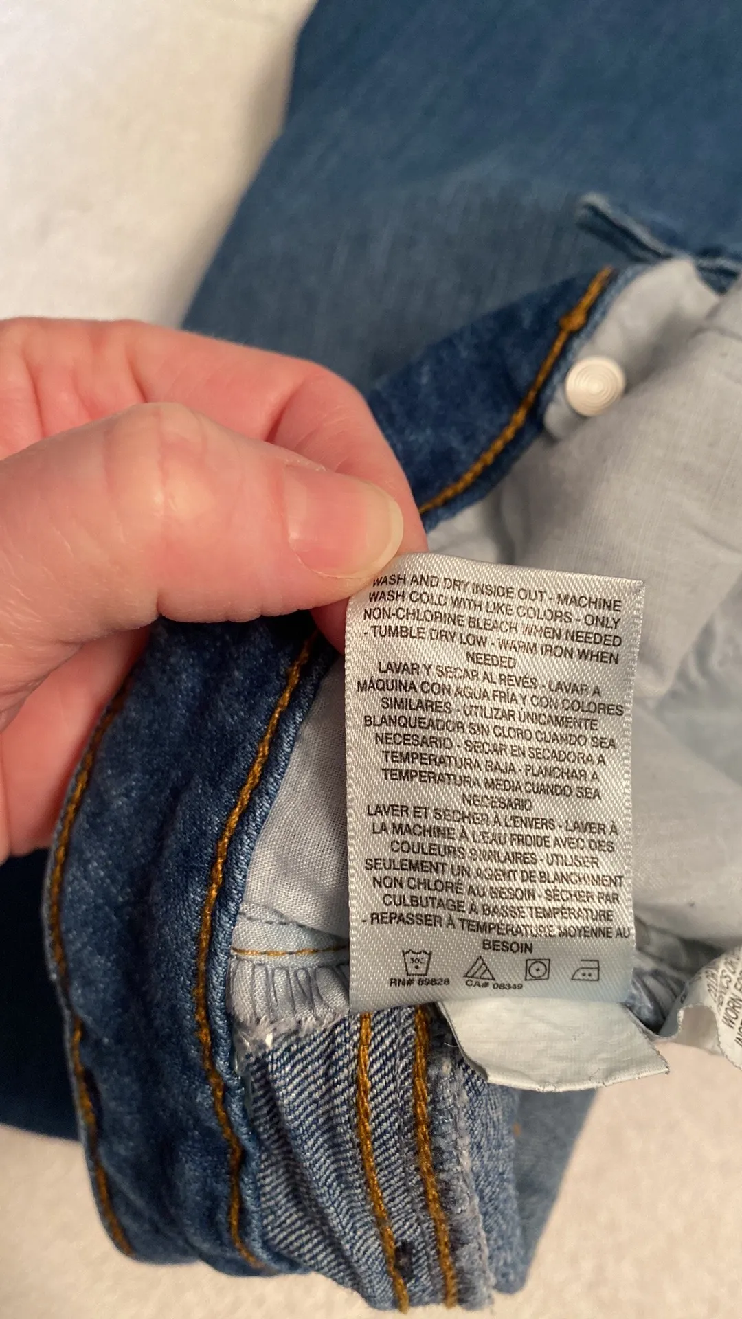 jeans rolled crop skinny size 6 - Image 7