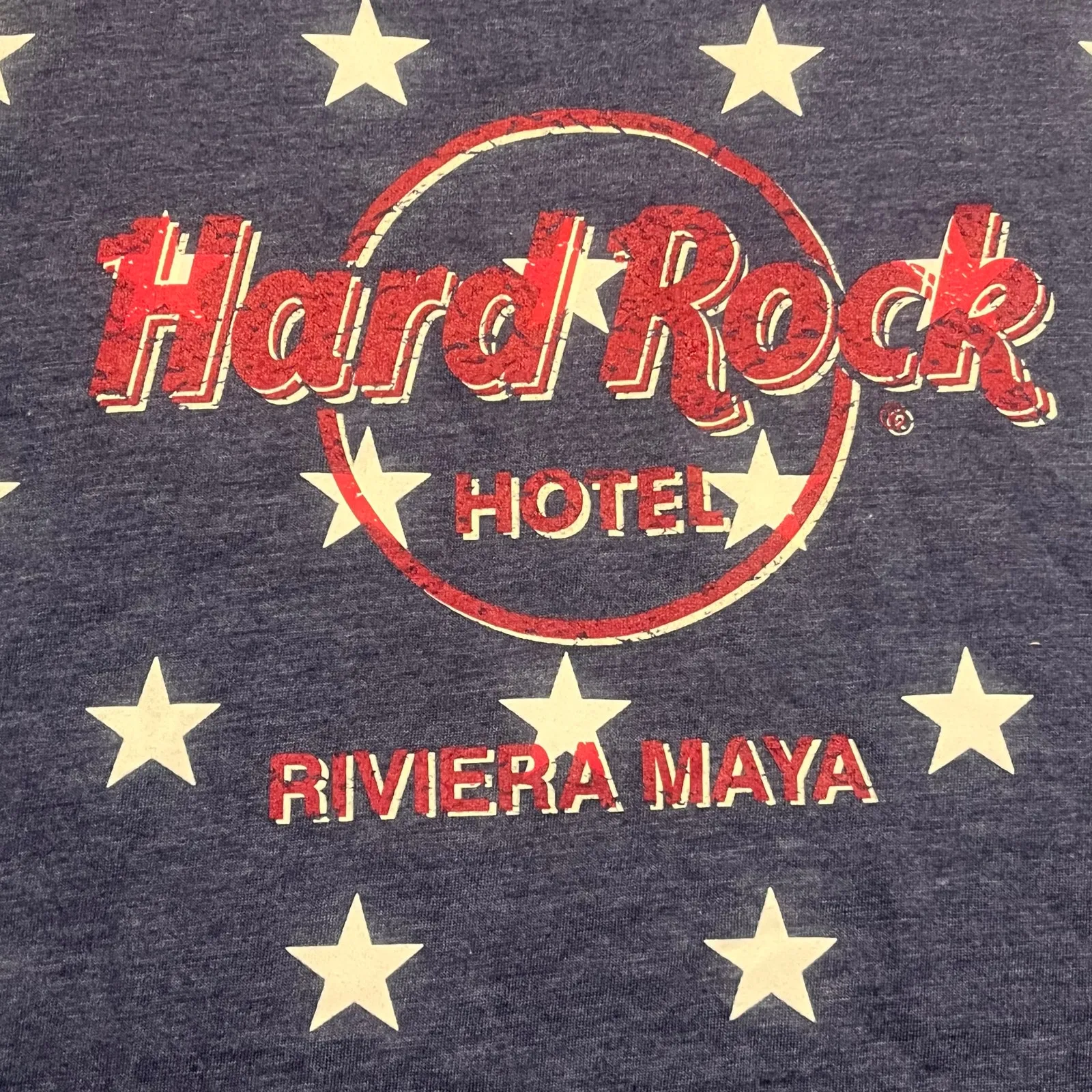 NWT Hard Rock Hotel Women XL Tank Top Riviera Maya Punk‎ American Stars Blue Red - Image 2