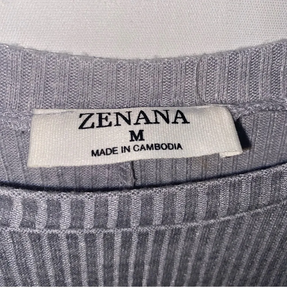 Zenana Gray Long Sleeve Top Women’s Medium - Image 3