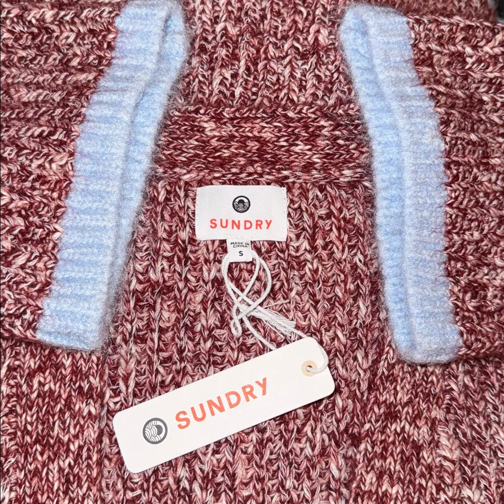 Sundry Cardigan Sweater in Red Rock - Image 11