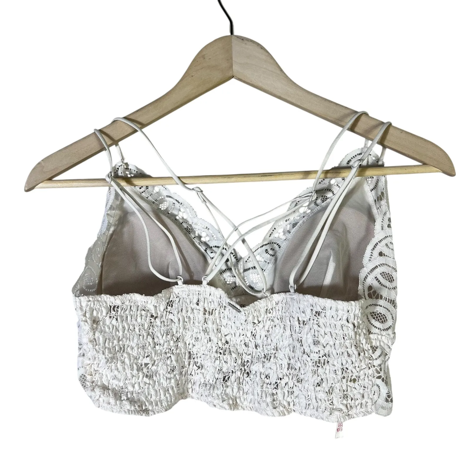 NWT Victoria's Secret Lace Bralette Womens L White Scalloped Wireless Coquette - Image 3