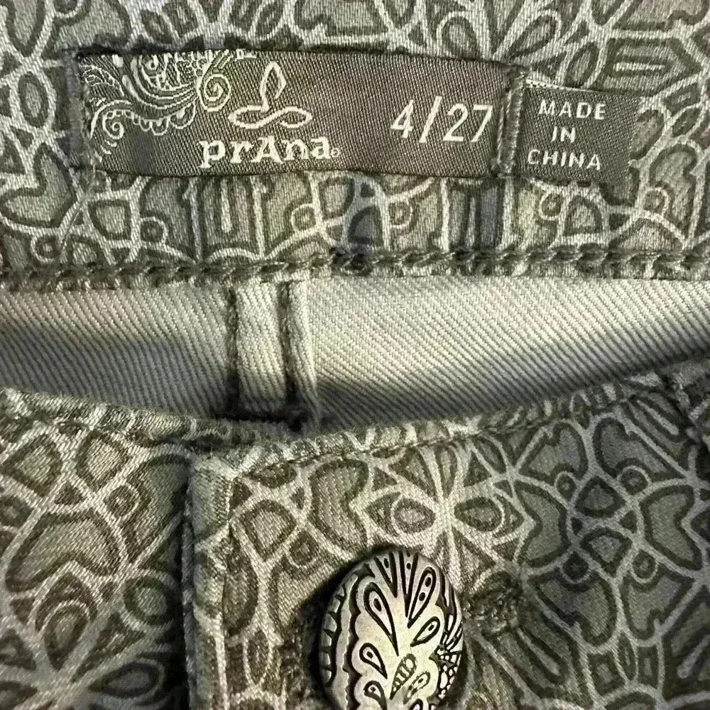 Prana Kara Jean Fitted Cuffed Ankle Pants Silver Spain size 4 - Image 7