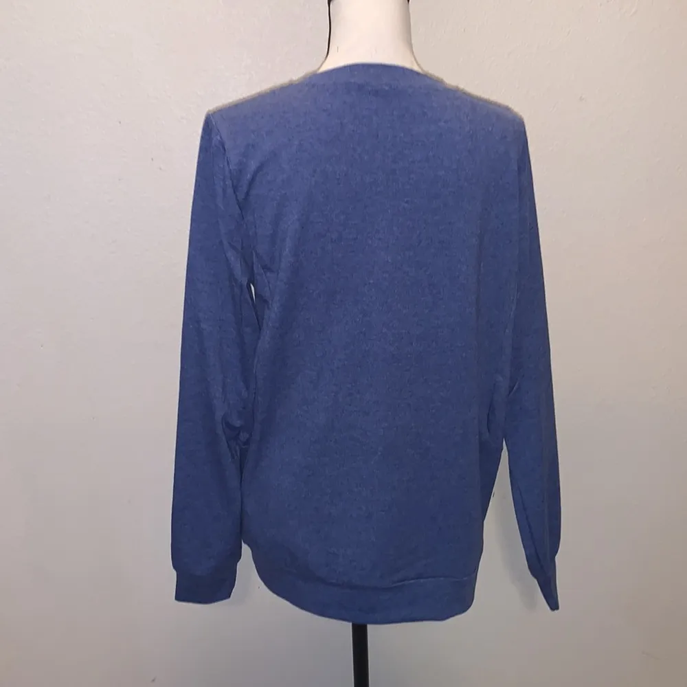 Blue dragonfly Faith pullover sweatshirt Size L - Image 6