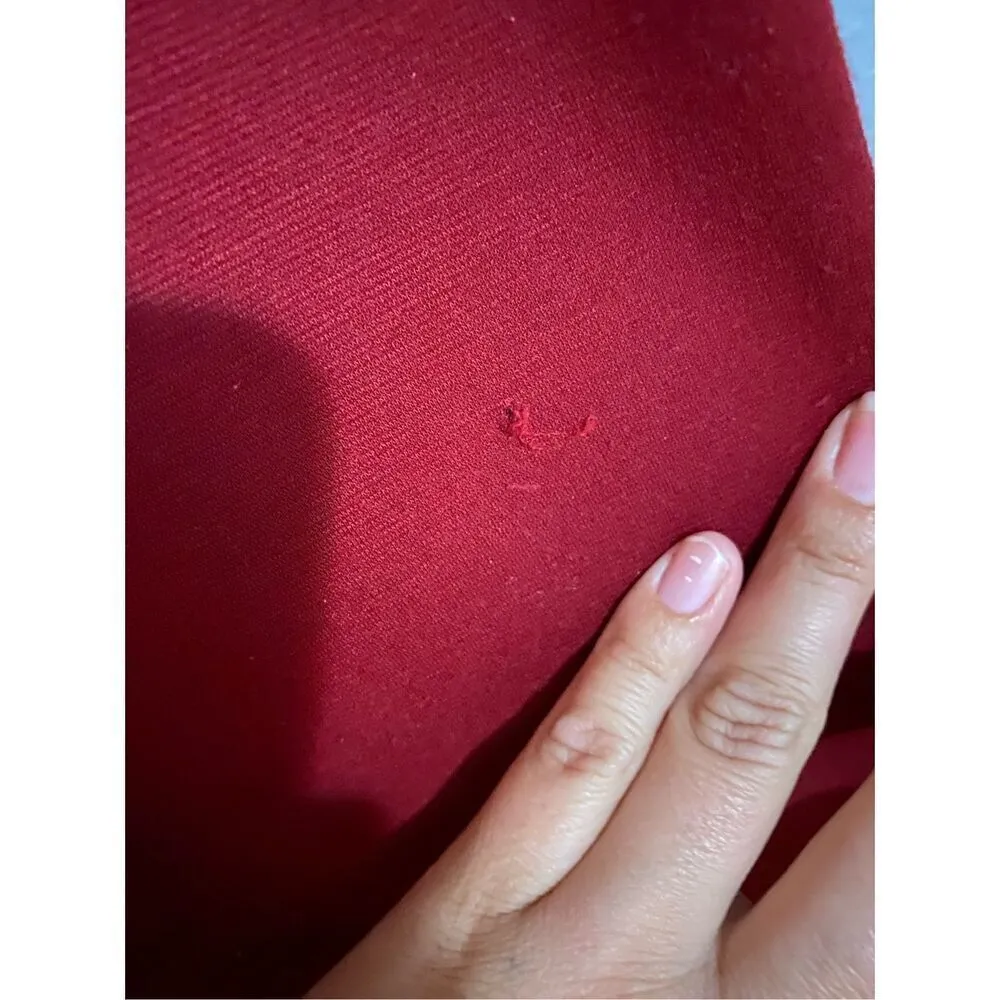 Allen B Schwartz Burgundy Red Gemstone Jewel Bedazzled Shoulder Party Dress Smal Red - Image 5