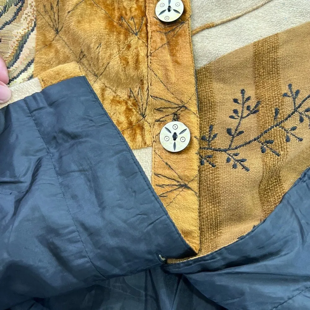 Allure Vtg Jacket Womens 2X 80s Multi Colors Tapestry Golden Embroidered Buttons Size XXL - Image 5