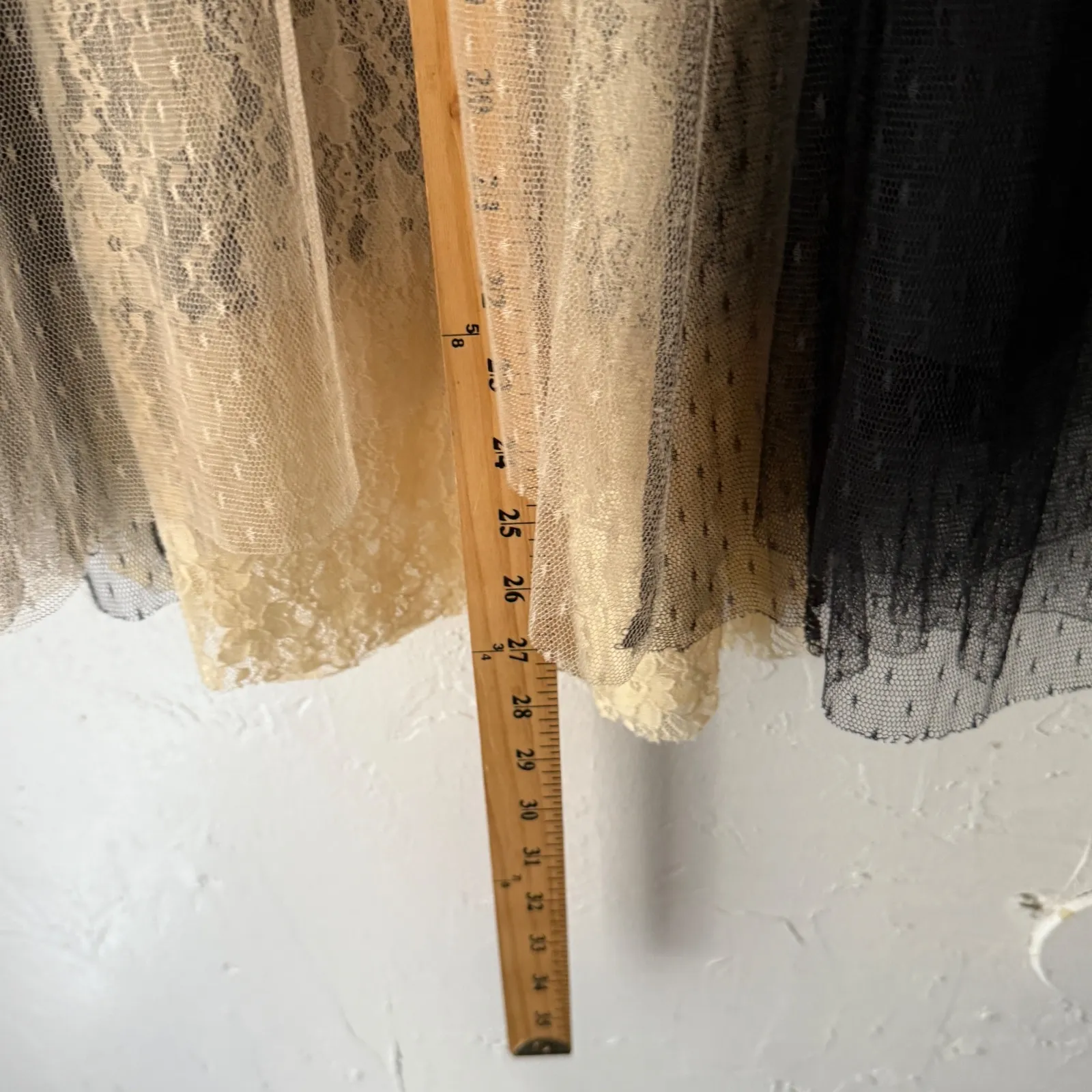 Rye 2010s Black Lace‎ Tulle Maxi Skirt Layered Boho Festival S Romantic Grunge Size undefined - Image 4