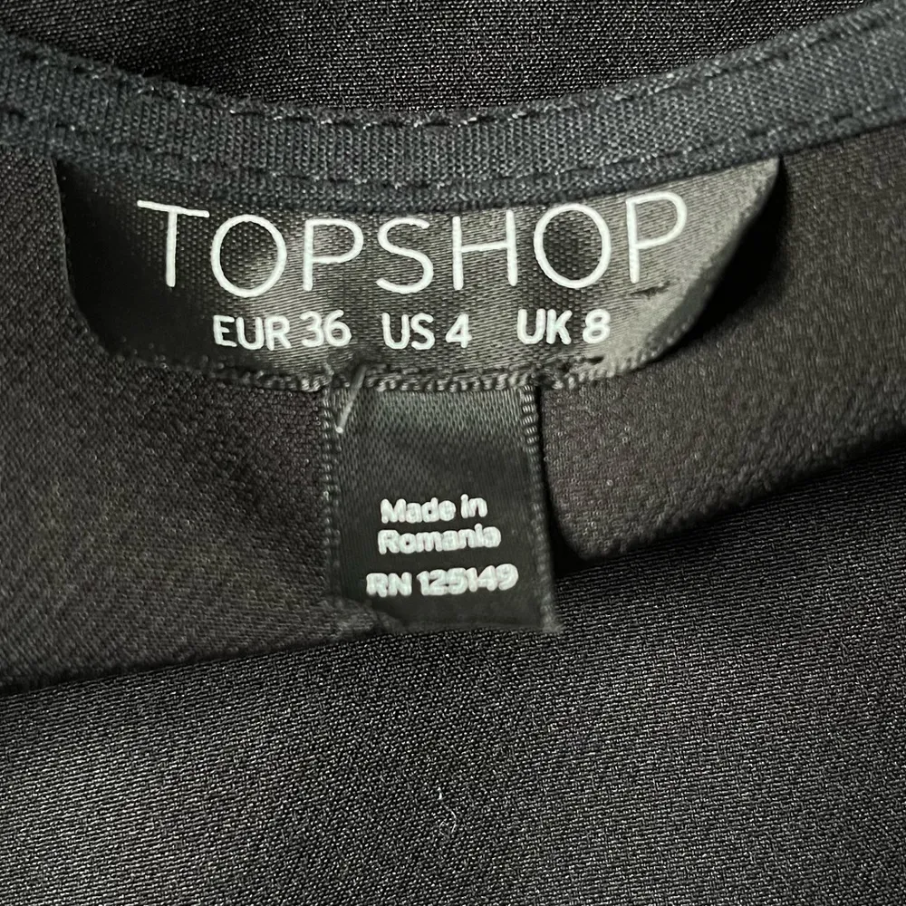 Topshop Judo Belted Short Sleeve Jumpsuit Black Size 4 - Image 4