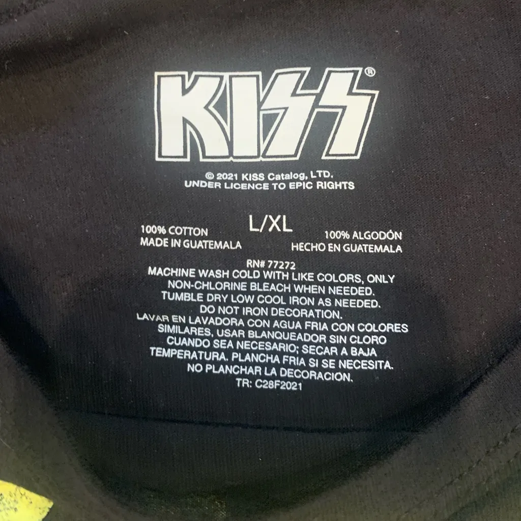 Kiss Band Concert T Shirt Women’s Sz XL Large Black - Image 2