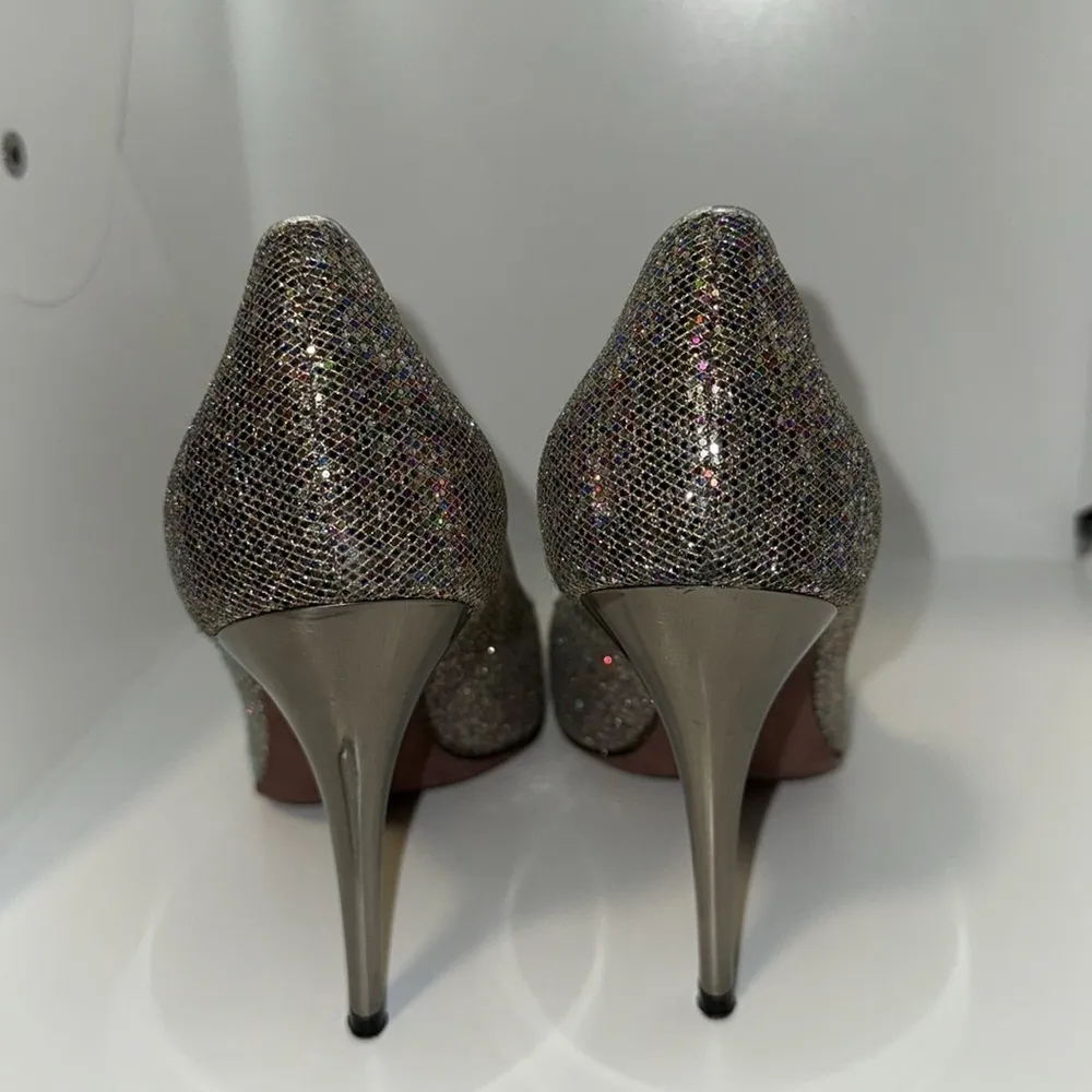 Jean Michel Cazabat Silver Sparkly Disco Ball Stiletto Heels Pumps Women’s 38 Size 7 - Image 7