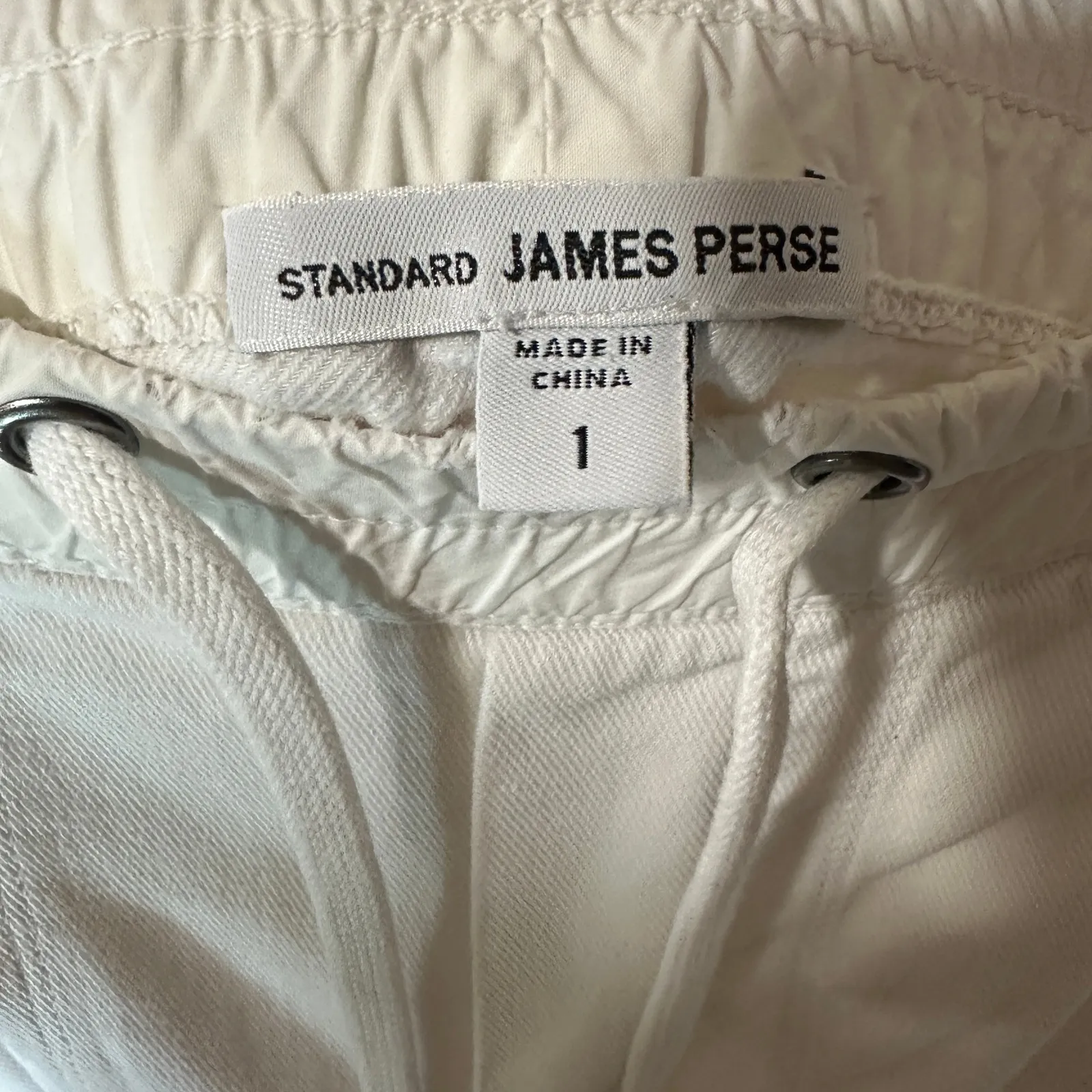 James Perse Standard  Womens Soft Drape Drawcord Utility Pants White Size: 1 - Image 6