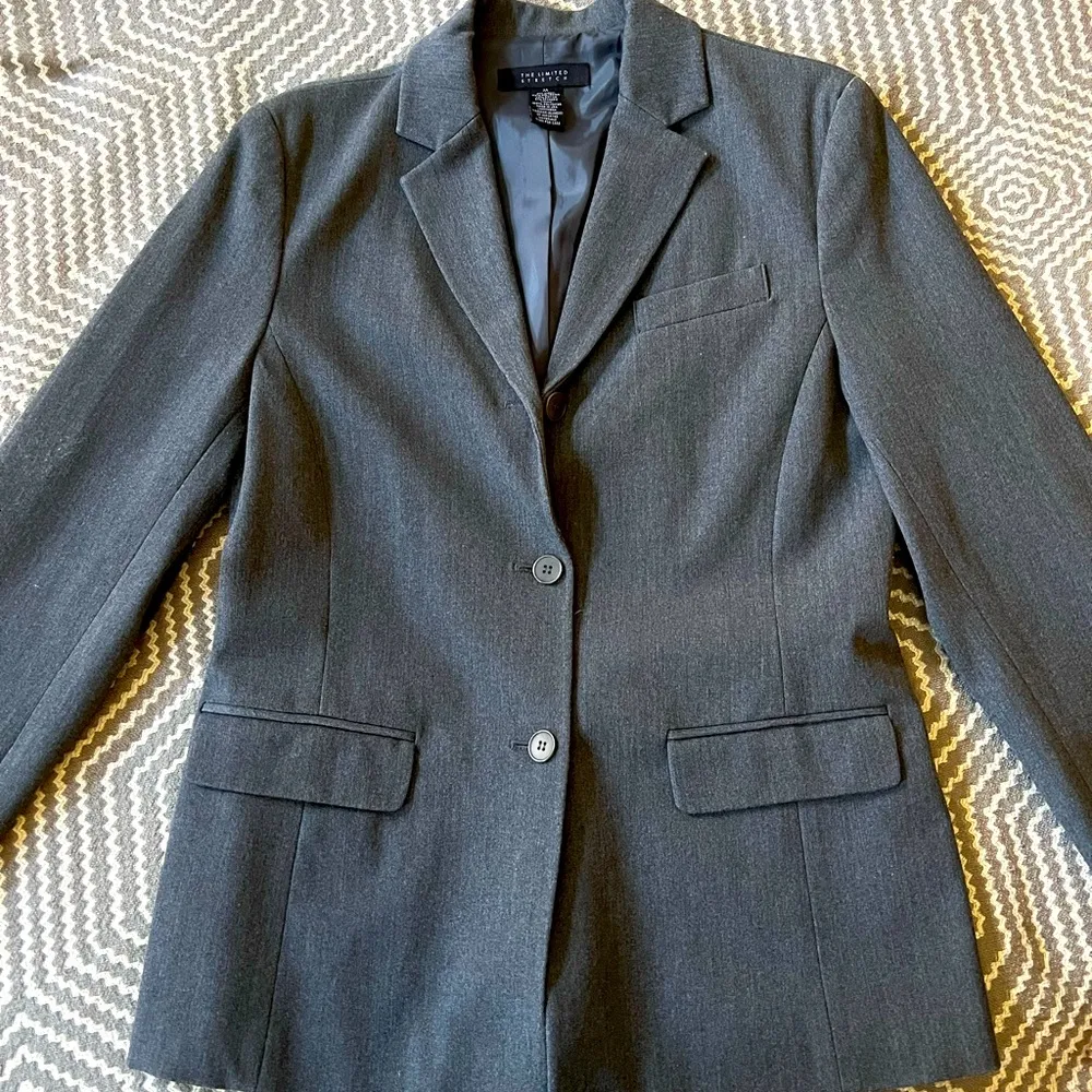 Limited Stretch Gray 3 Button Suit Blazer: Size Medium - Image 3