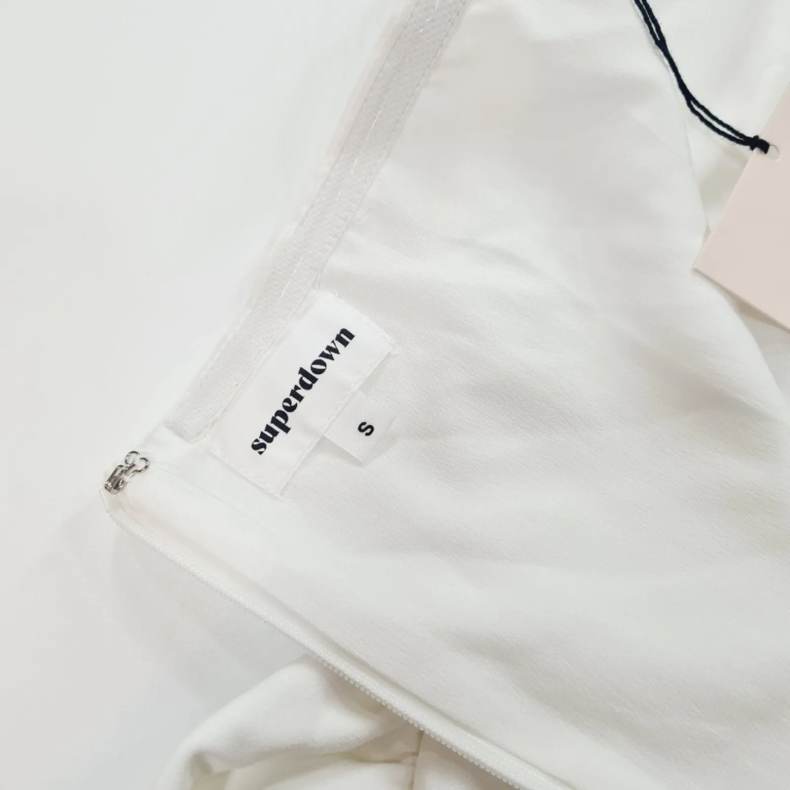 Superdown Jordan Tie Waist Jumpsuit in White Small - Image 9