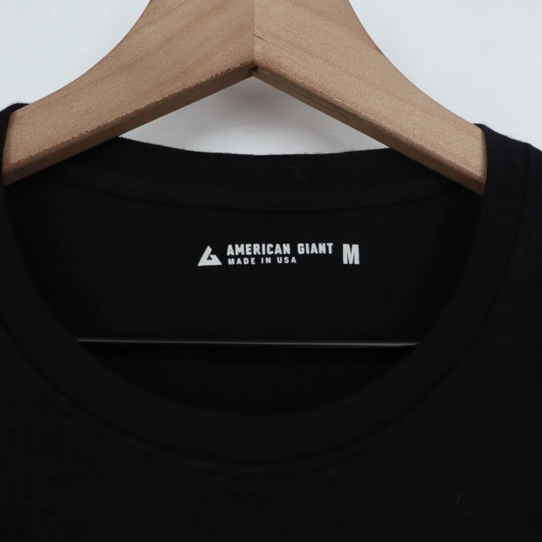 American Giant Women's Crew Neck T Shirt Black Size M Made in USA Cotton Size M - Image 3
