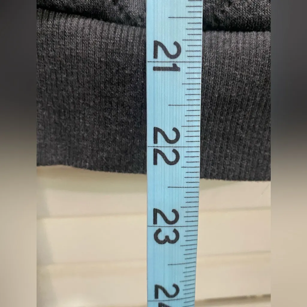 U.S. Polo Assn Dark Gray Quilted Vest Snap/Zip Up Collar Sherpa Size 8 Logo‎ - Image 5