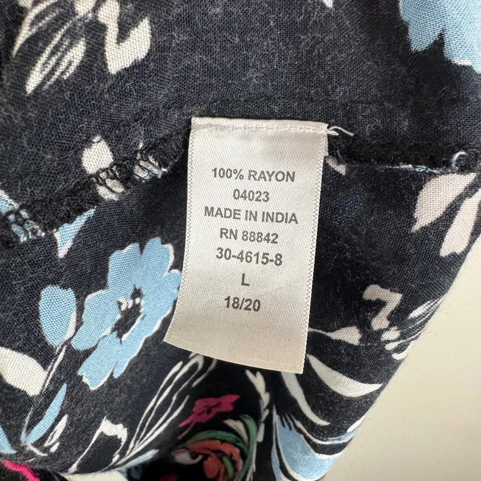 Woman Within Floral Tunic Top Large‎ Multicolor Peasant Comfy Colorful Festial - Image 7