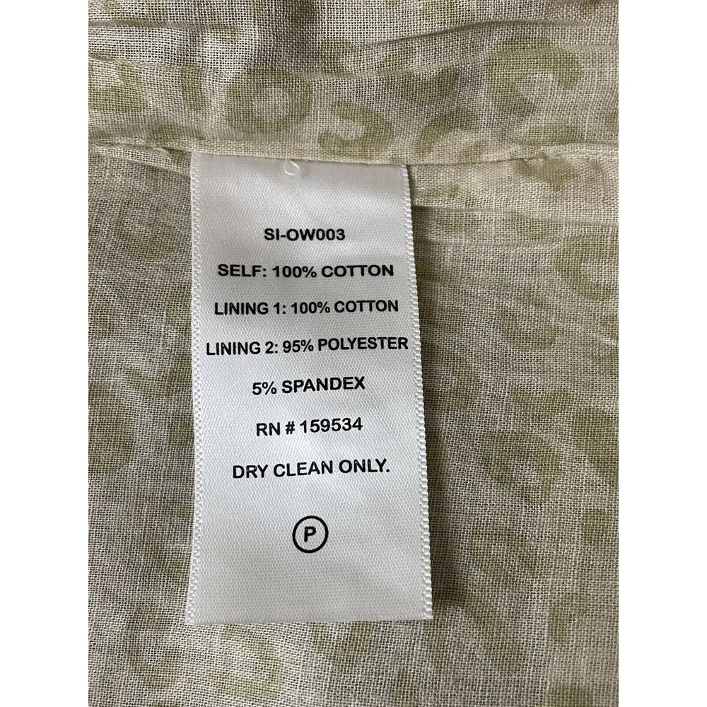 Souk Indigo Blue Hand Embroidered Open Jacket Chambray Size Large - Image 11